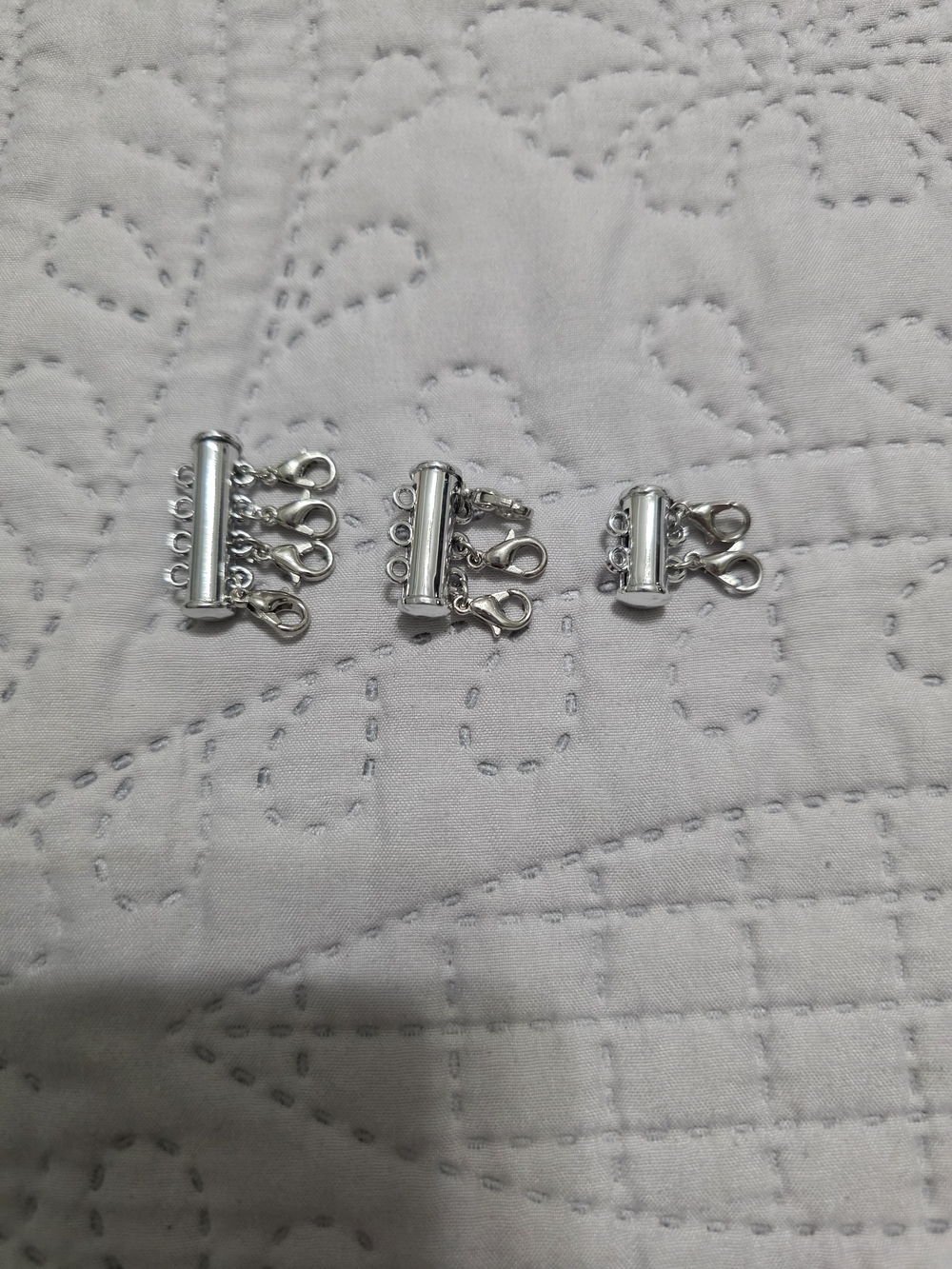 Source Unknown Silver Multi-Strand Necklace Connectors - 2/3/4 Strand